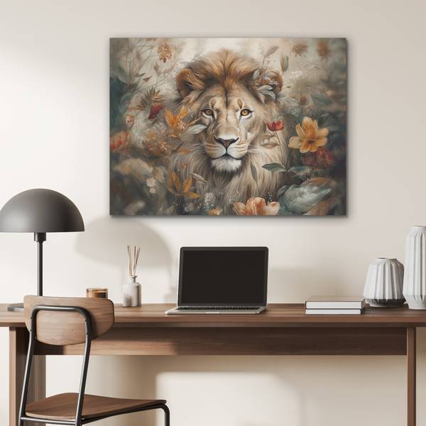 AKUSTIKBILD Löwe 80 x 60 cm