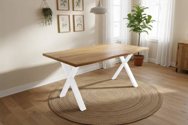 Esstisch DUA X Braun - Holzwerkstoff - 140 x 77 x 80 cm