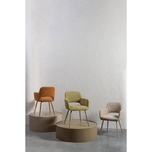Chaises de salle à manger Jenny lot de 2 Beige - Beige clair