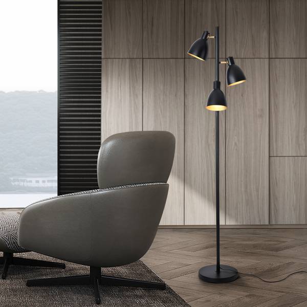 Stehleuchte Witney Schwarz - Metall - 25 x 154 x 25 cm