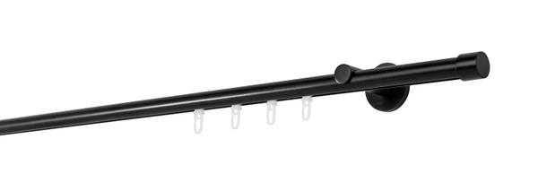 Gardinenstange function-cap Schwarz - Breite: 290 cm