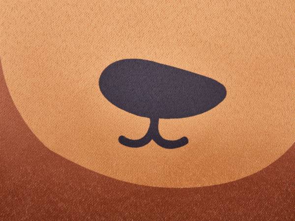 Dekokissen 2er Set TEDDYBEAR Braun - Naturfaser - 45 x 4 x 45 cm