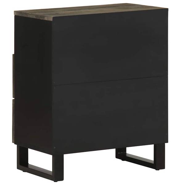 Nachttisch X4752 Schwarz - Massivholz - 33 x 62 x 50 cm