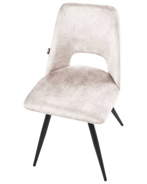 Stuhl HALLETT 2-tlg Beige - Schwarz - Textil - 50 x 83 x 57 cm