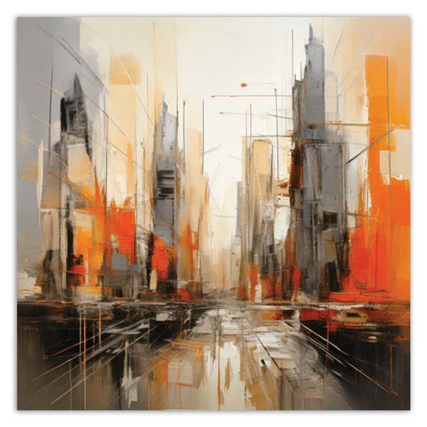 Canvas schilderij Stad 50 x 50 cm