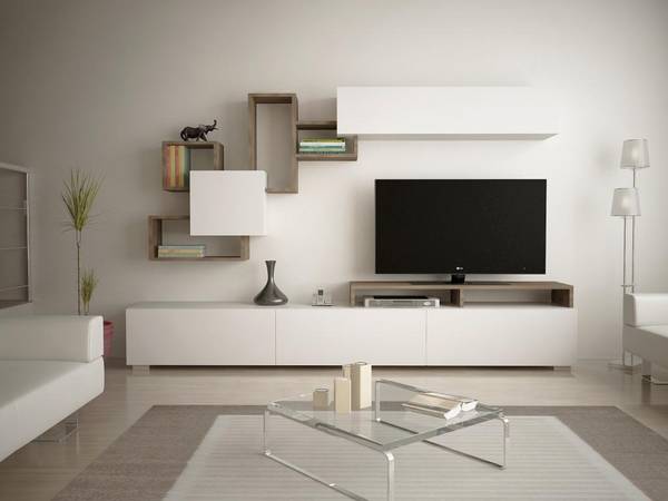 TV-Wand TALOLI Beige - Holz teilmassiv - 36 x 46 x 210 cm