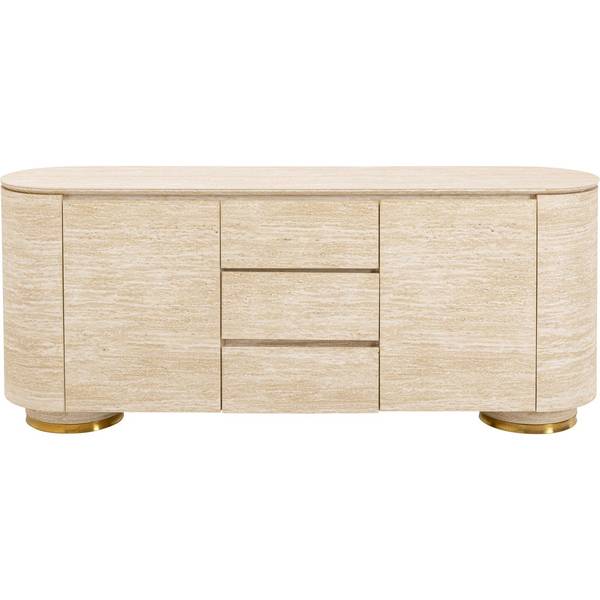 Sideboard Linnea Beige - Stahl - 180 x 78 x 42 cm