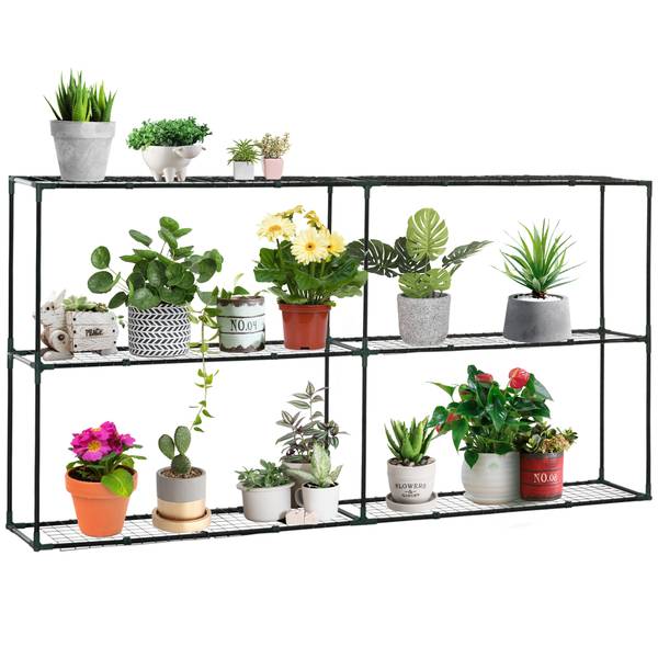 Pflanzenregal 845-593 Grün - Eisen - 30 x 114 x 222 cm