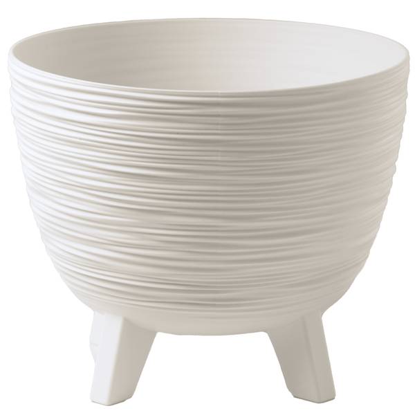Blumentopf EDANTI 3-er set Weiß - Kunststoff - 4 x 29 x 32 cm