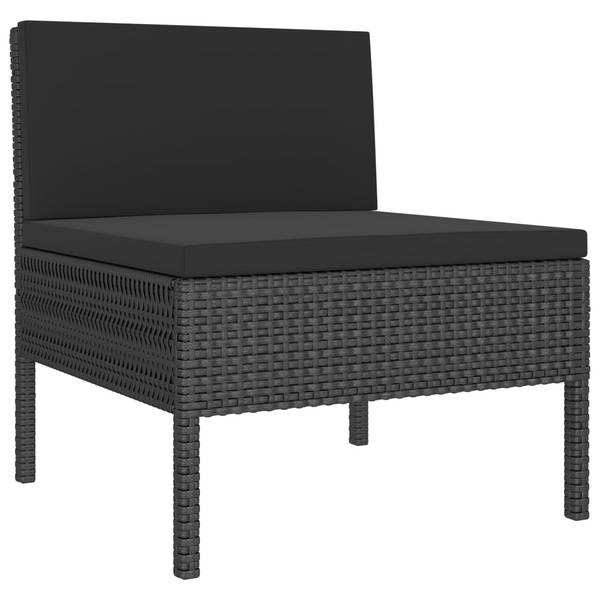 Garten-Lounge-Set 8er Set DE722 Schwarz - Rattan - 69 x 69 x 69 cm