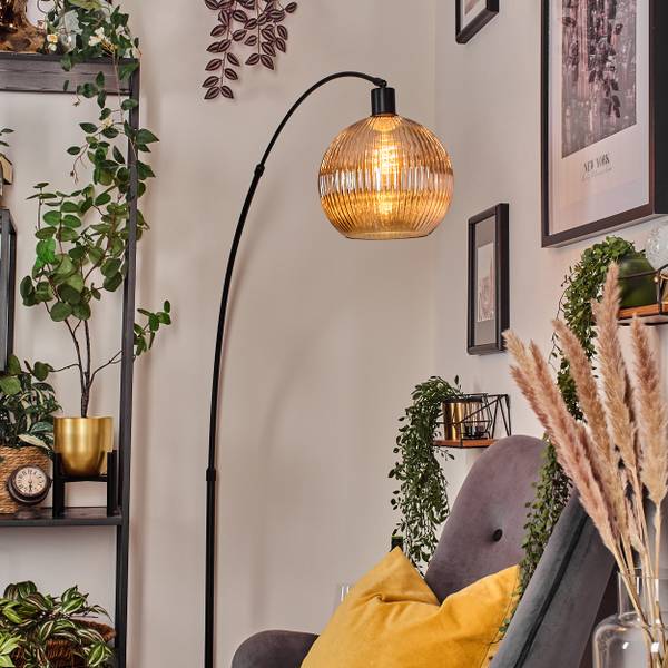 Stehlampe Cesaro Orange - Aluminium - Klarglas - Marmor - 45 x 170 x 136 cm