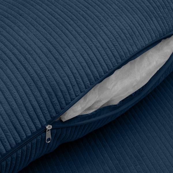 Hoekbank rechts NAPI marineblauw - armleuning aan beide zijden monteerbaar - hoek vooraanzicht rechts - ottomane vooraanzicht rechts