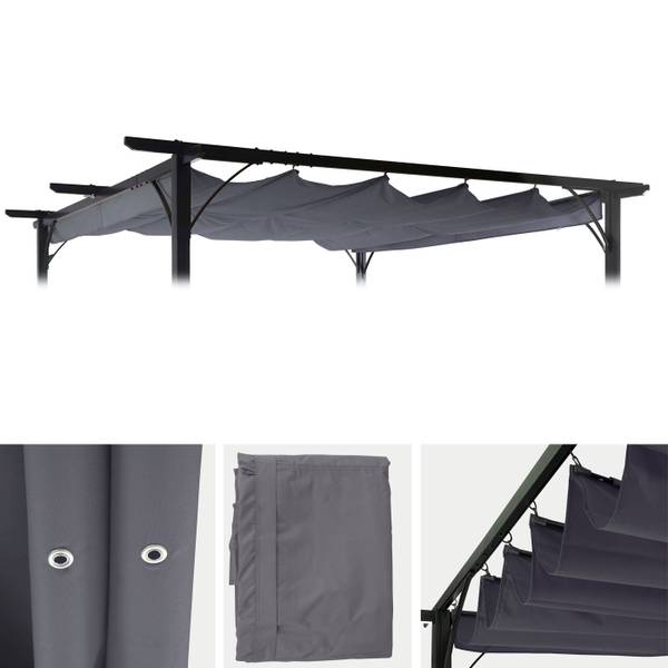 Ersatzbezug Dach Pergola C42 Grau