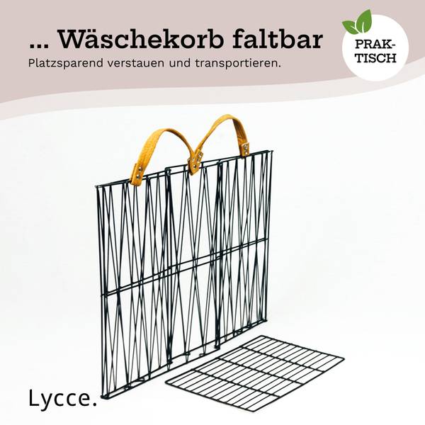 Wäschekorb Raute Weiß - Metall - 25 x 46 x 35 cm