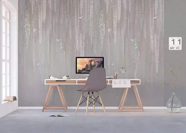 Fototapete 601473 Grau - Papier - 375 x 270 x 375 cm