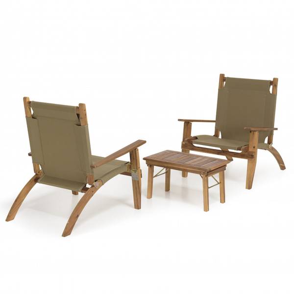 Salon de jardin en acacia 2 personnes Marron - Bois massif - 89 x 93 x 76 cm