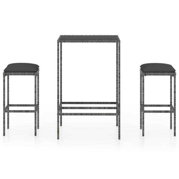 Bar de jardin 3008721-1 (lot de 3) Anthracite - Gris
