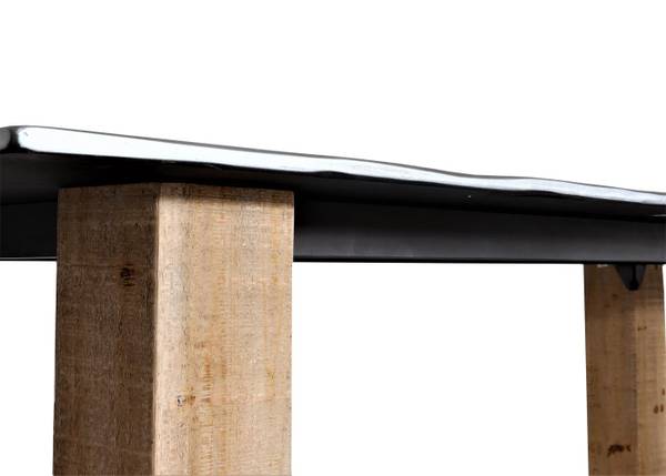 Table à manger L76 Marron - Sapin - Fer - 240 x 77 x 100 cm