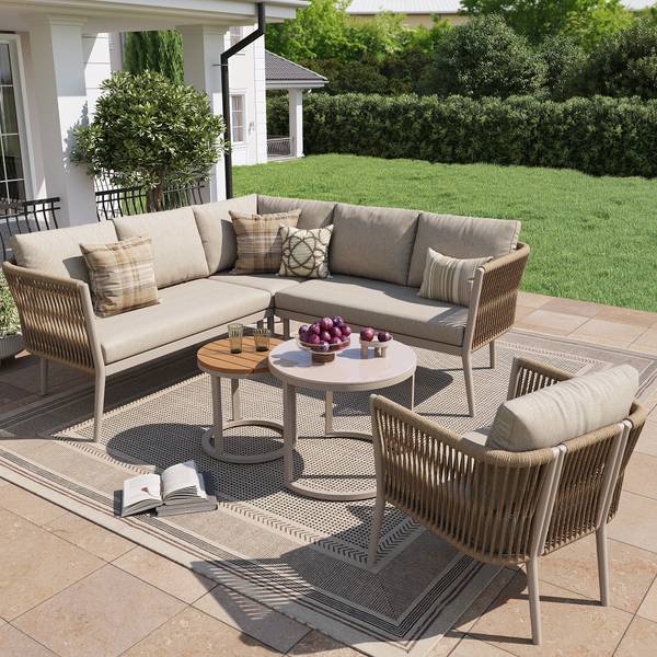 Gartenlounge-Set Gaia Ⅱ（6-tlg） Beige
