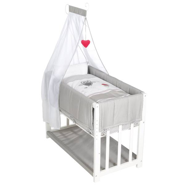 Lit de Chambre 4 en 1 Adam & Eule Rouge - Blanc - Bois manufacturé - 76 x 75 x 95 cm
