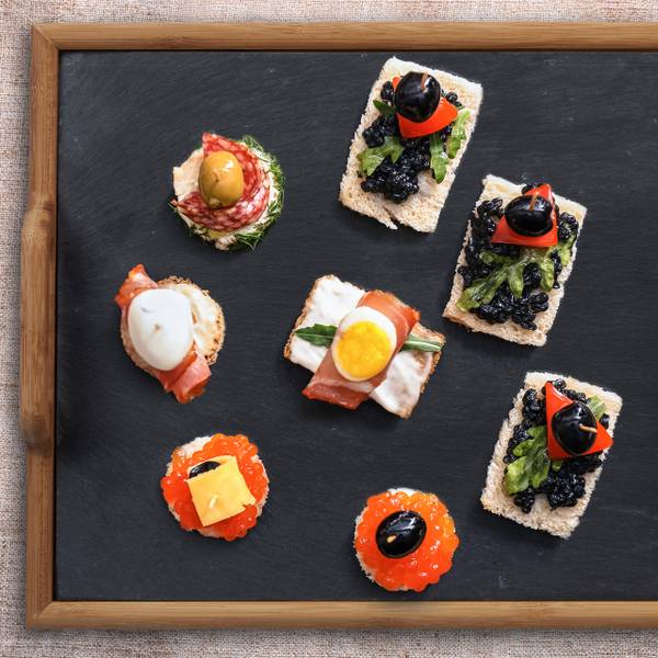 Dienblad met plateau van leisteen Aantal delen in de set: 1