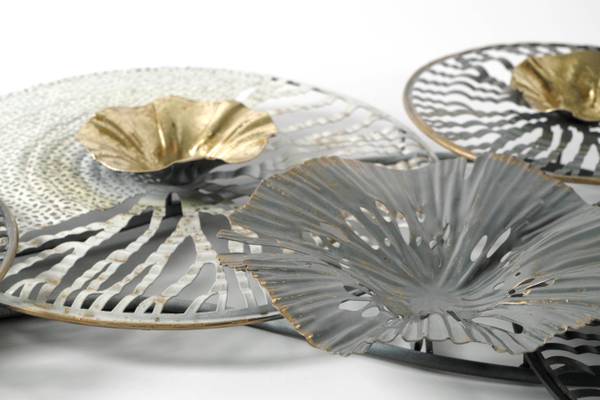 Metallbild ROOTS Silber - Metall - 50 x 10 x 105 cm