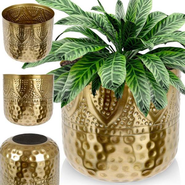 Übertopf Metall Gold 19 cm kaufen
