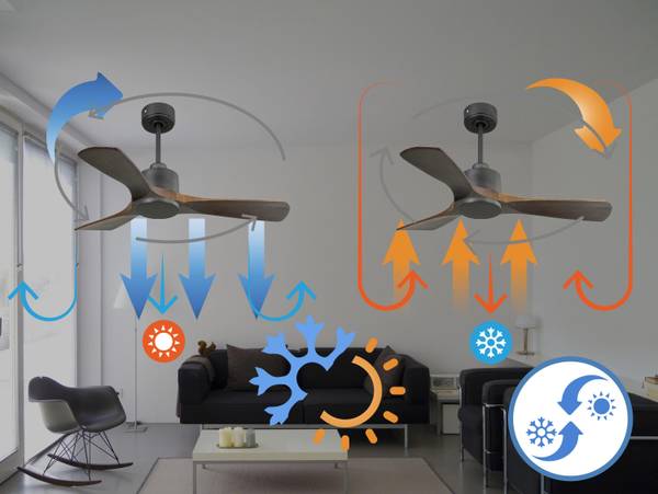 Deckenventilator Principe Schwarz - Metall - 106 x 32 x 106 cm