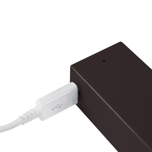 Schrankstange mit LED Beleuchtung Braun - Metall - 10 x 6 x 56 cm