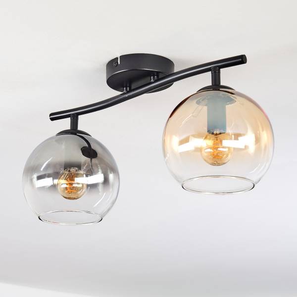 Deckenleuchte Cesaro Grau - Gelb - Metall - 100 x 40 x 100 cm