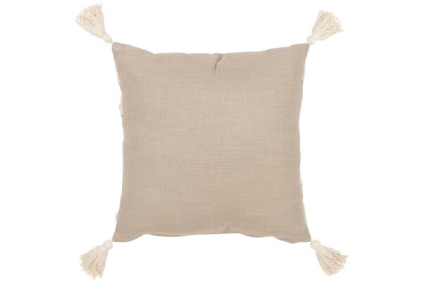 Kissen Puglia Trulli Grau - Baumwollstoff - Leinen - Polyester - 45 x 15 x 45 cm