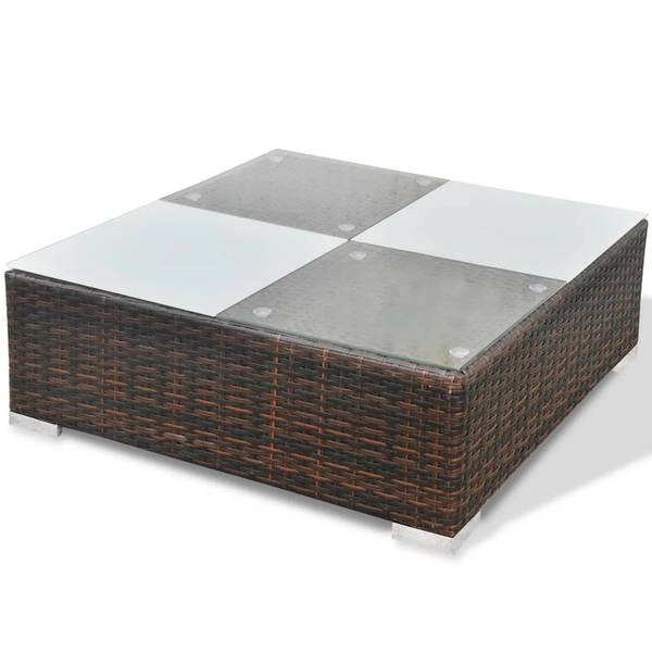 Gartenmöbel-Set 296250 (10-teilig) Braun - Polyester - 74 x 26 x 74 cm