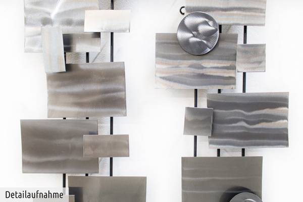 Wanddeko Abstrakt Lif Silber - Metall - 26 x 107 x 5 cm