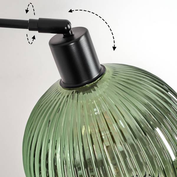 Stehlampe Cesaro Grün - Metall - Stein - 45 x 170 x 143 cm