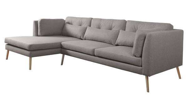 Ecksofa Pacyfic I Grau - Ecke davorstehend links