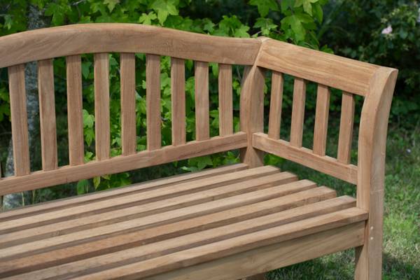Gartenbank WAVE Massivholz - 120 x 85 x 53 cm