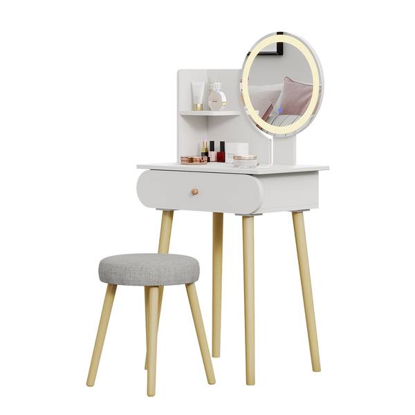 Schminktisch Edda 41315 Weiß - Holzwerkstoff - 60 x 127 x 40 cm