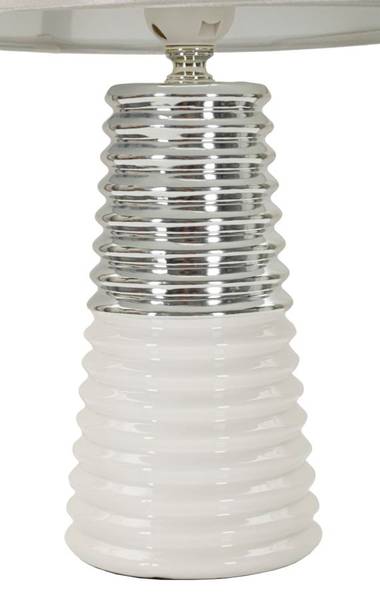 Lampe de table Candela Blanc - Céramique - 25 x 41 x 25 cm