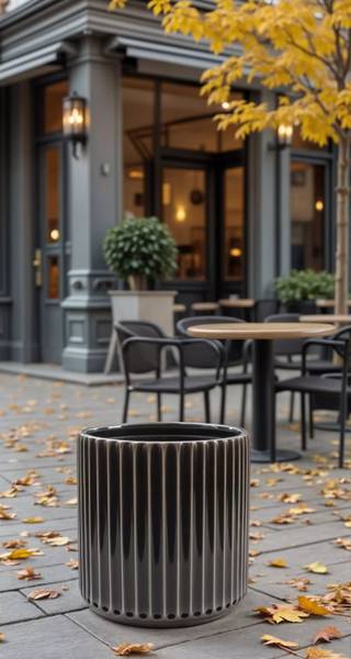 Blumentopf London Grau - 35 x 33 x 35 cm