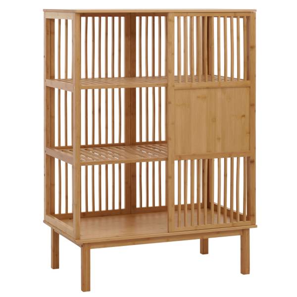 Standregal N81 Braun - Bambus - Holzwerkstoff - 80 x 115 x 45 cm