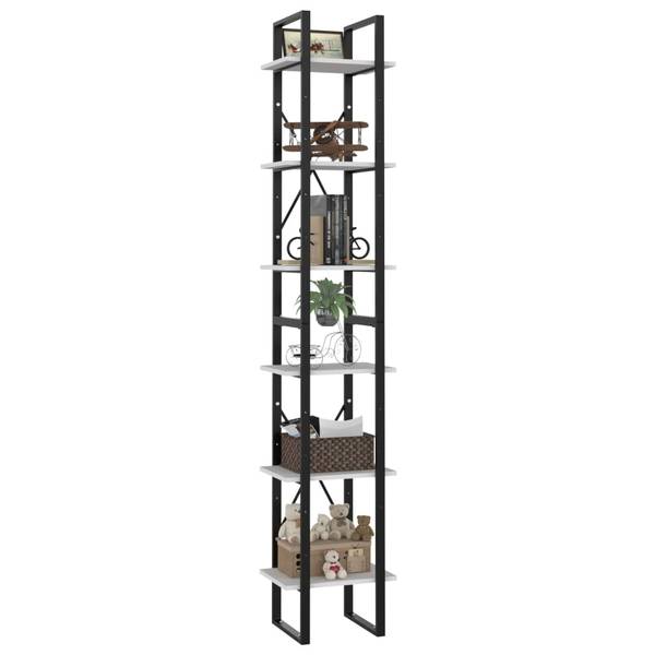 Bücherregal D5419 Weiß - Holzwerkstoff - 30 x 210 x 40 cm