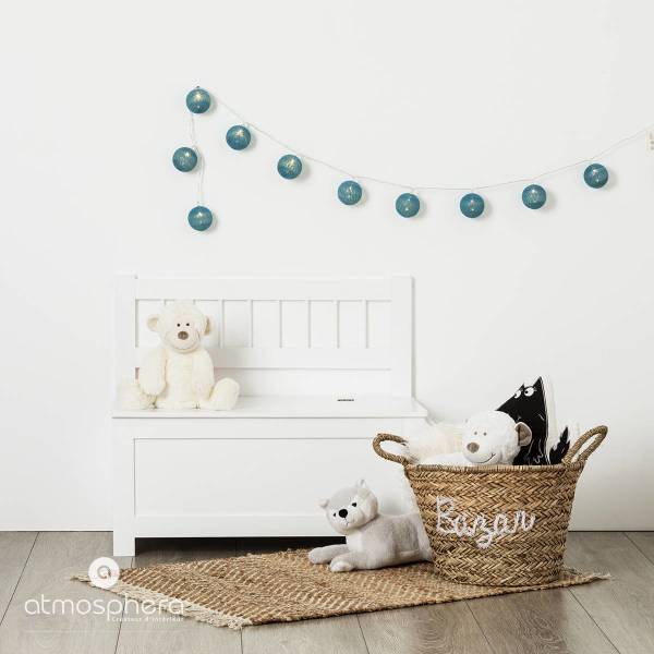 Banc coffre enfant CORE Blanc - Bois manufacturé - 75 x 65 x 35 cm