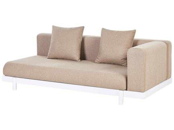 Sitzgruppe MISSANELLO 8-tlg Beige - Weiß - Textil - 190 x 61 x 190 cm