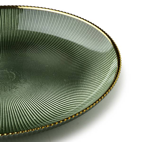 Teller GREENIE Grün - Glas - 33 x 4 x 33 cm