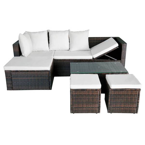 Gartenmöbel-Set 3006305 (4-teilig) Braun - Polyester - 50 x 33 x 80 cm