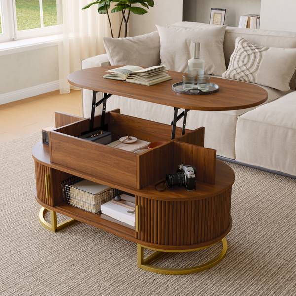 Couchtisch Hermes Ⅷ Braun - Holzwerkstoff - 100 x 64 x 50 cm
