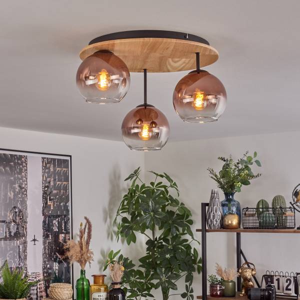 Deckenleuchte Cesaro Aluminium - Klarglas - 42 x 29 x 43 cm