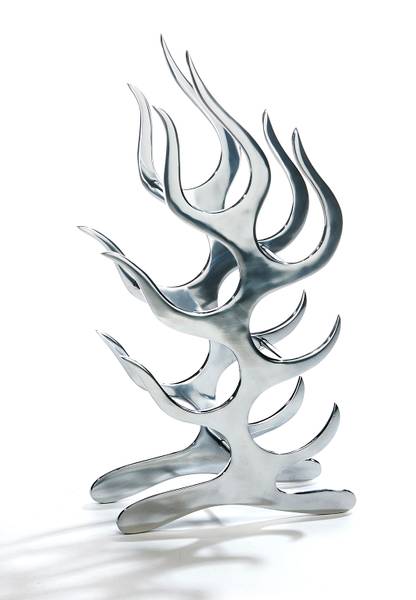 Weinregal FLAME18 Silber - Metall - 15 x 64 x 33 cm