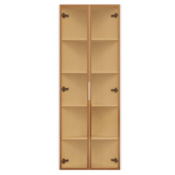 Vitrinekast GLOWLucy Ⅴ wit - plaatmateriaal op houtbasis - 44 x 160 x 44 cm