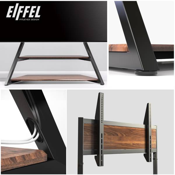 TV Ständer TV Stand 75-100 Zoll Braun - Eisen - 54 x 145 x 138 cm